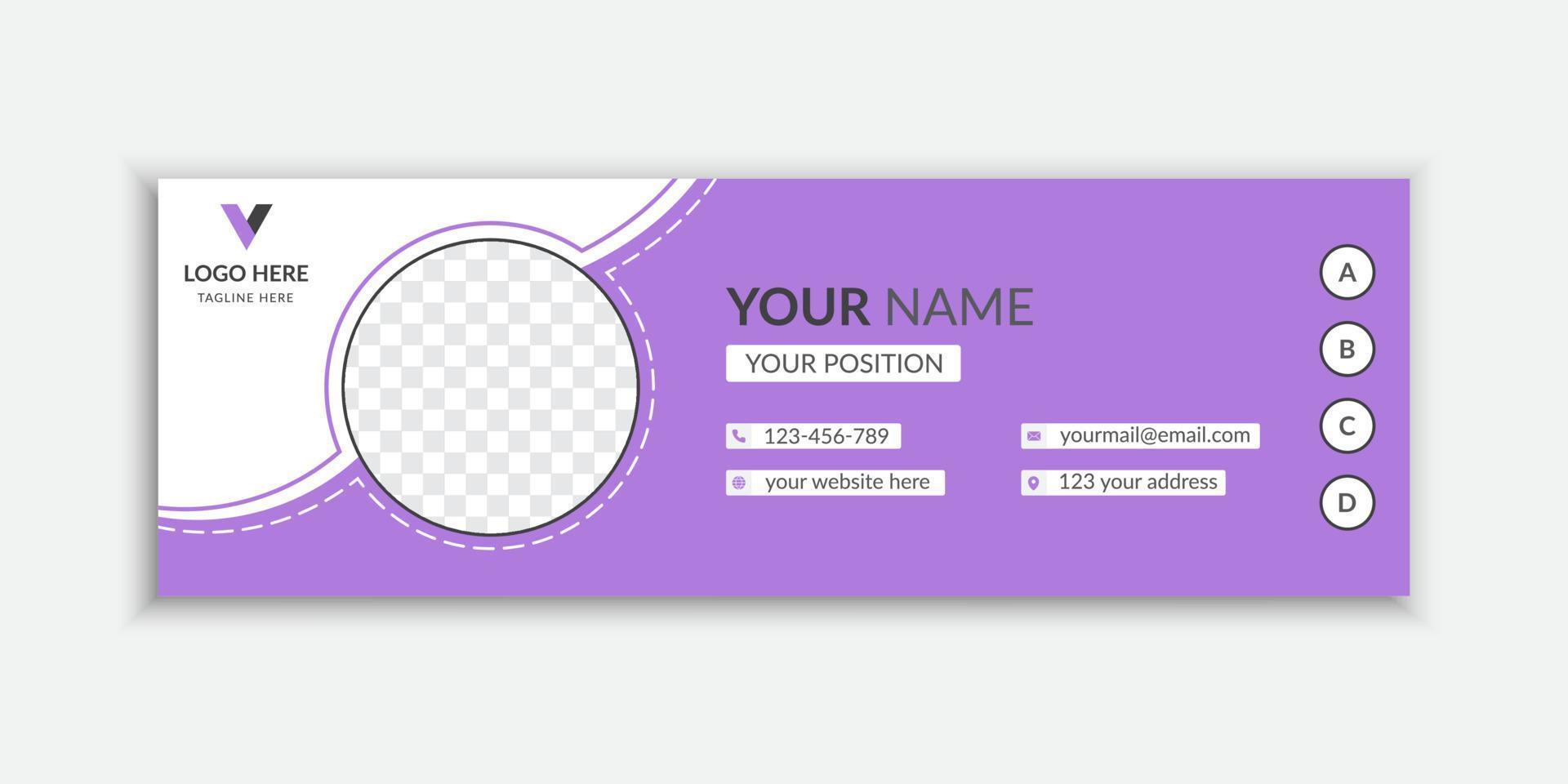 Professional email signature or email footer design Free Vector
