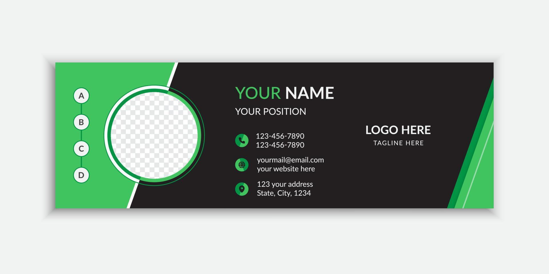 Business email signature or email footer design Free Vector
