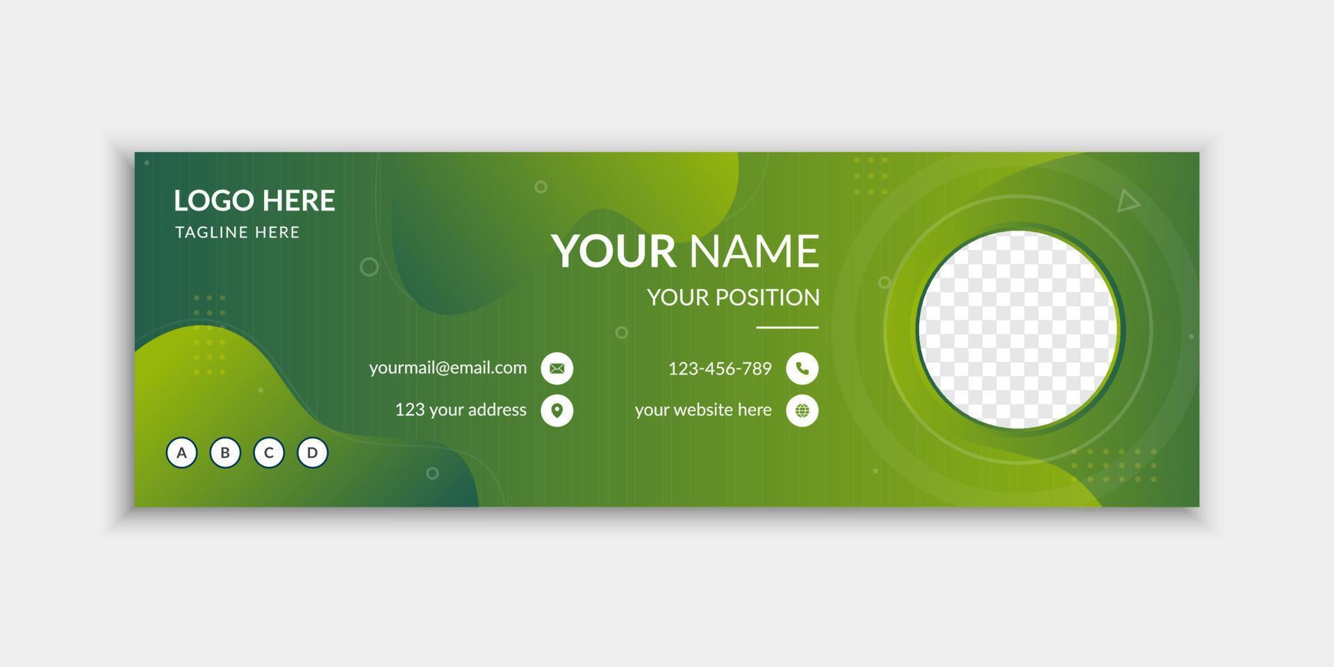Simple email signature or email footer design Free Vector