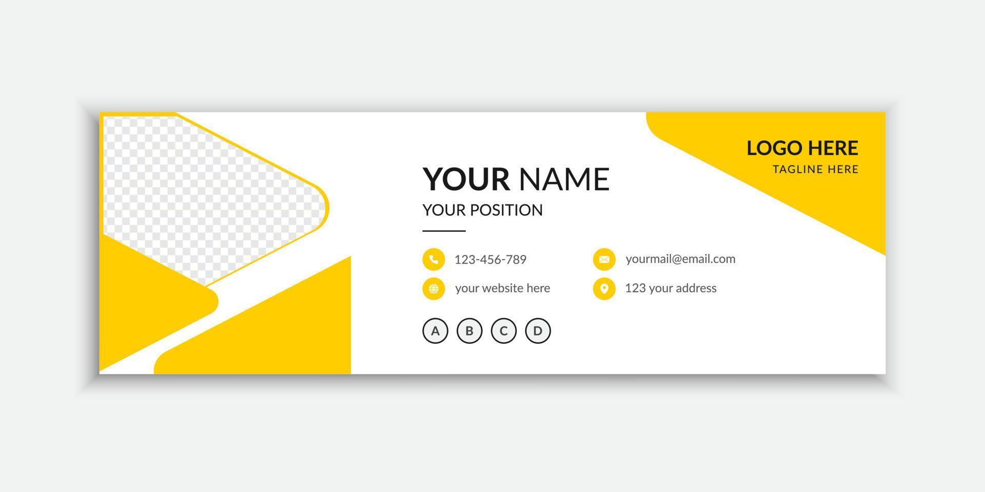 Personal business email signature or email footer design Free Vector