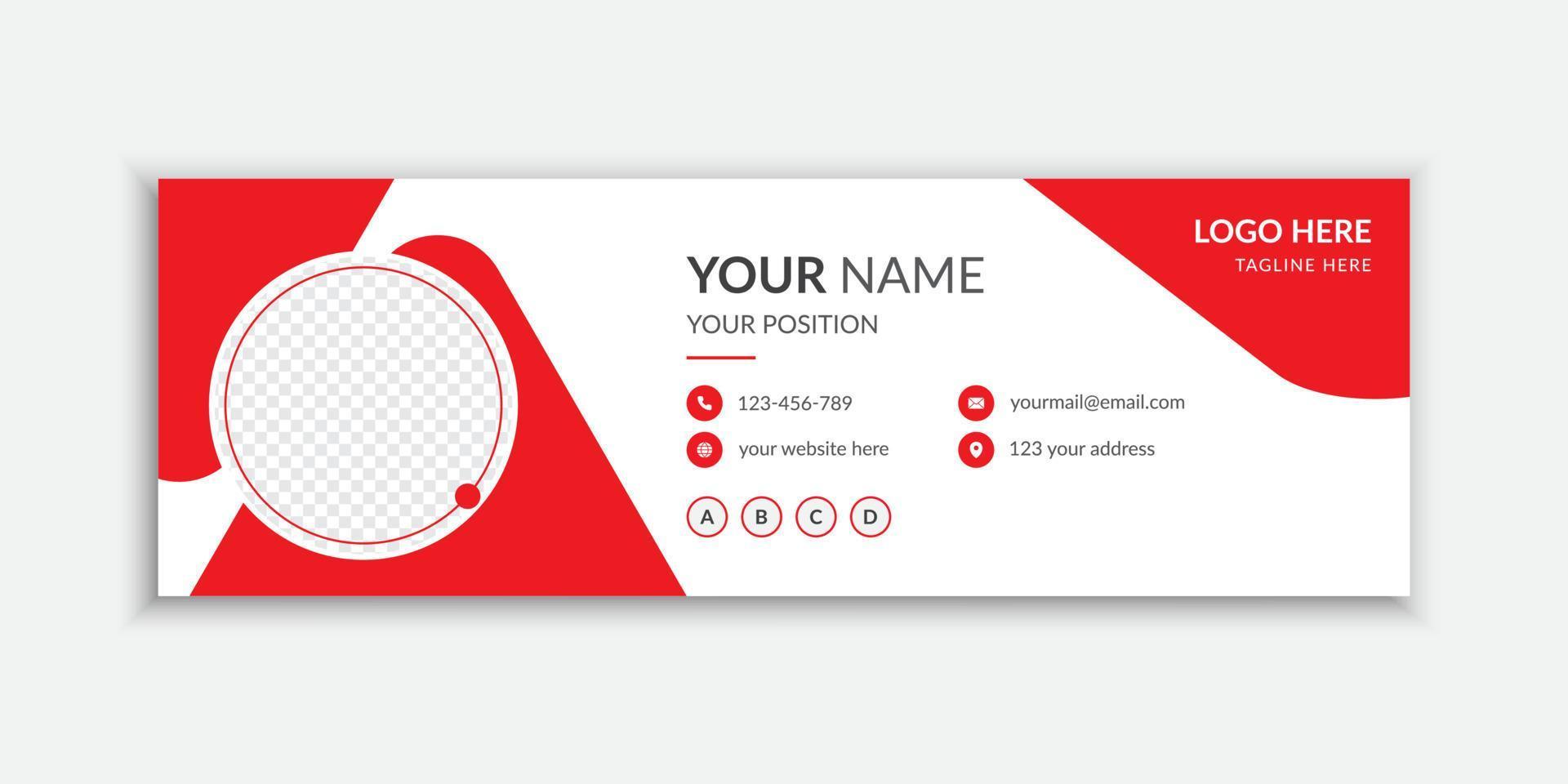Personal email signature or email footer design Free Vector