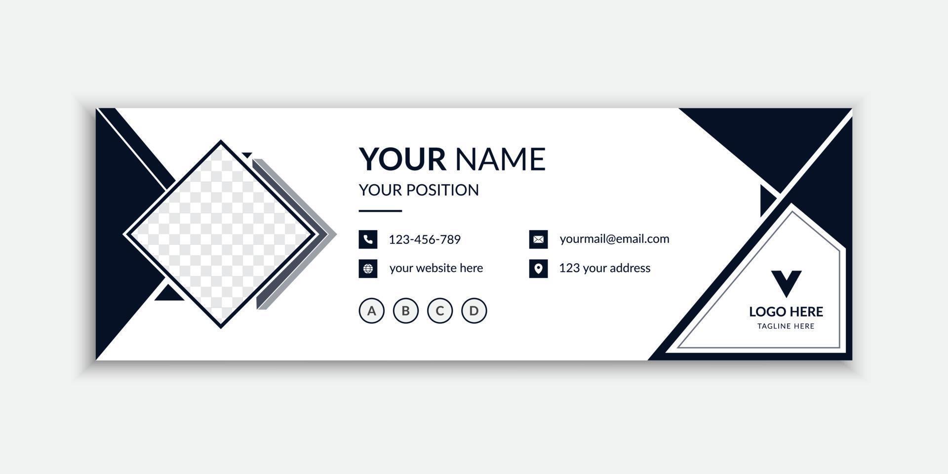 Modern email signature or email footer design Free Vector