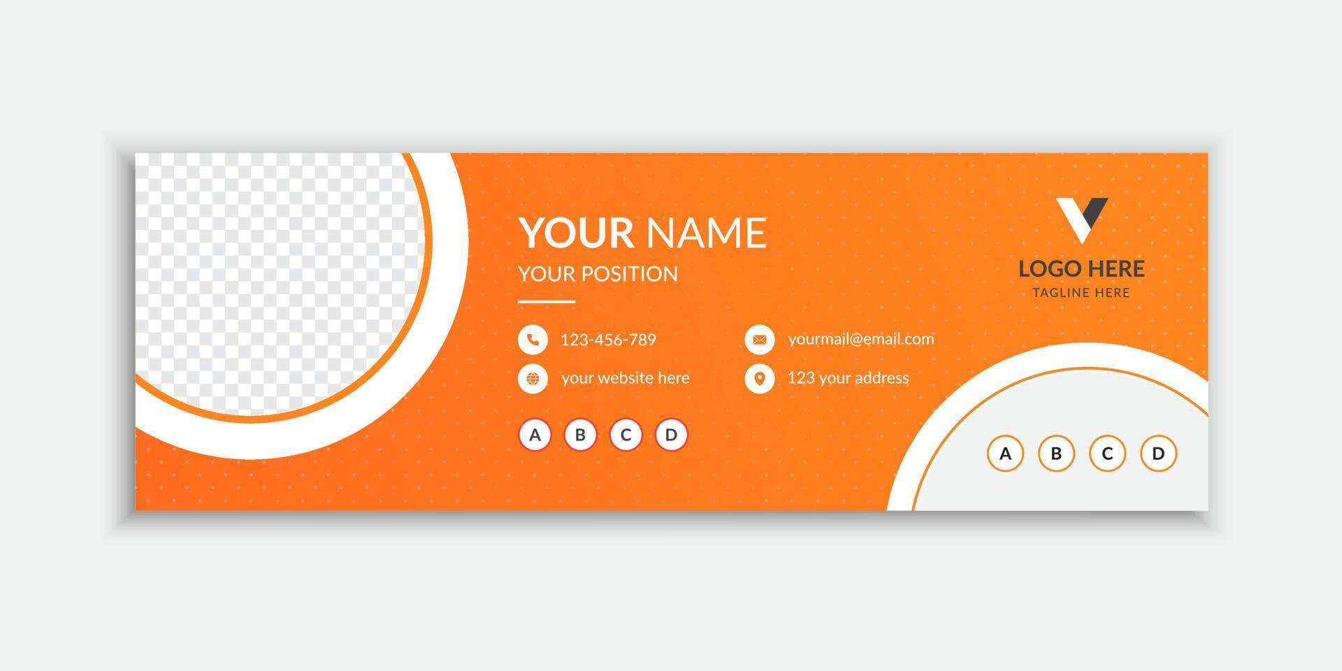 Custom email signature or email footer design Free Vector