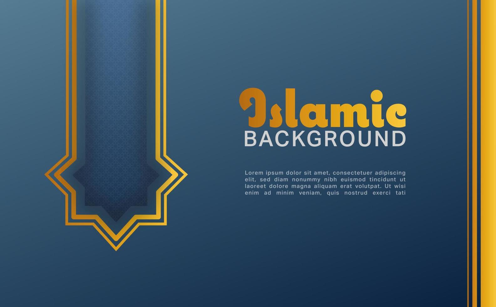 Islamic horizontal banner. Arabic traditional ornament background. vector