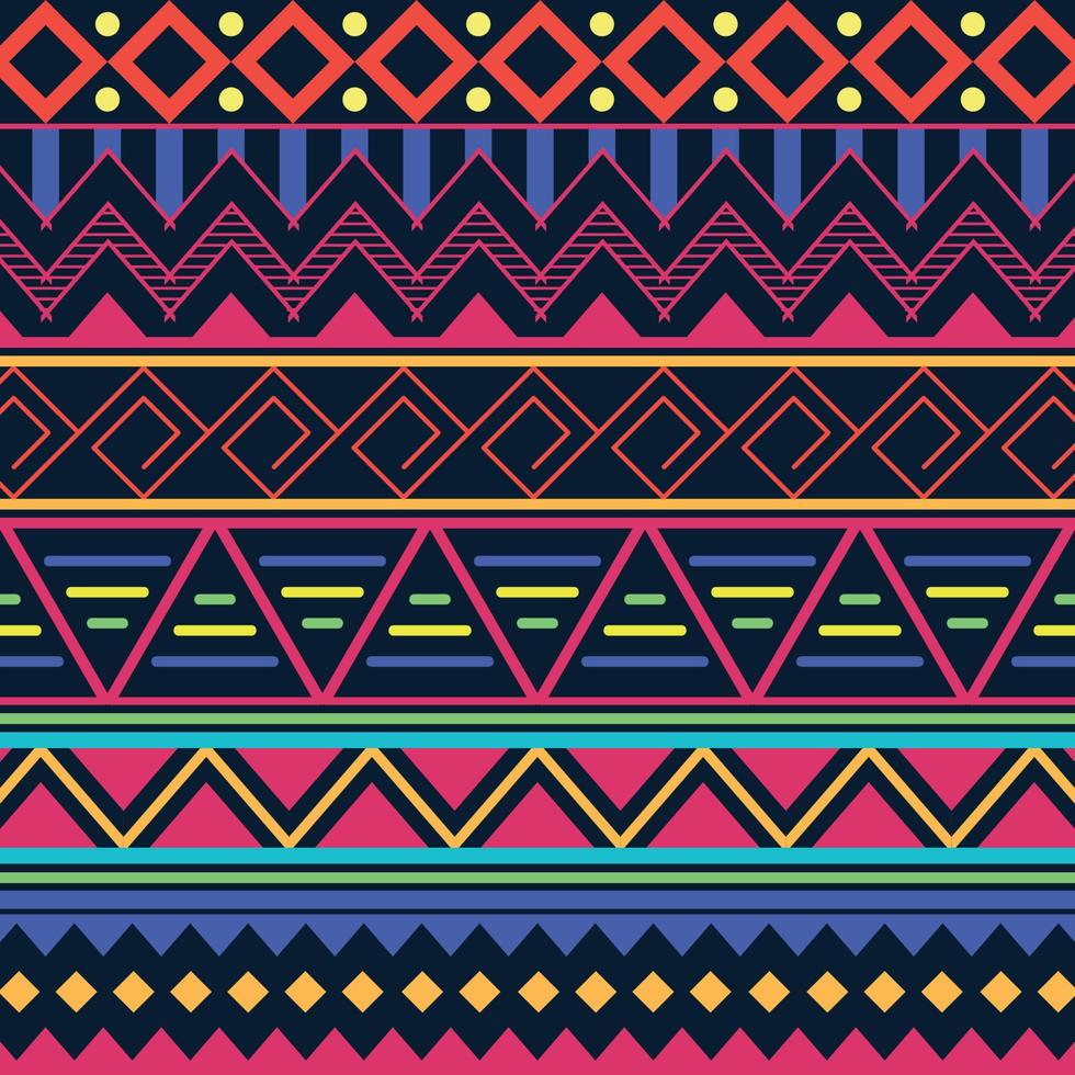 arte tradicional patrón tribal étnico fondo colorido adecuado para tela impresa vector