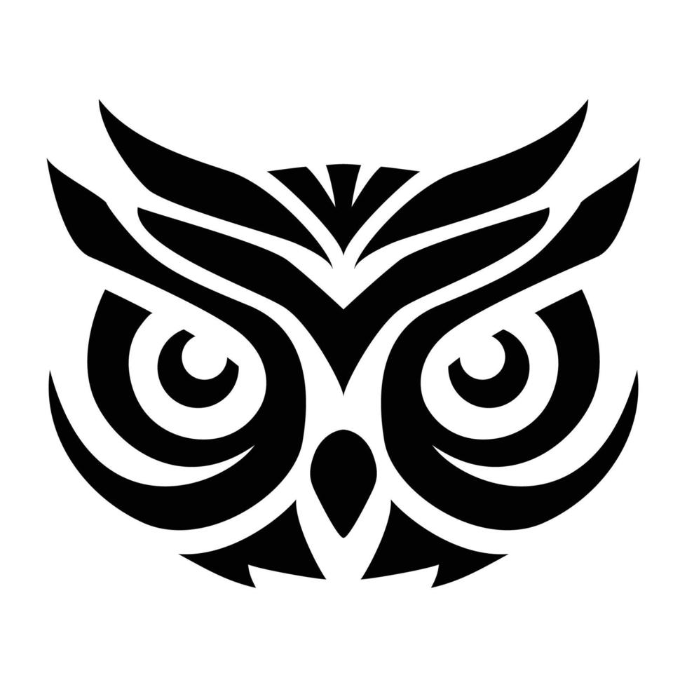 Owl head logo icon vector
