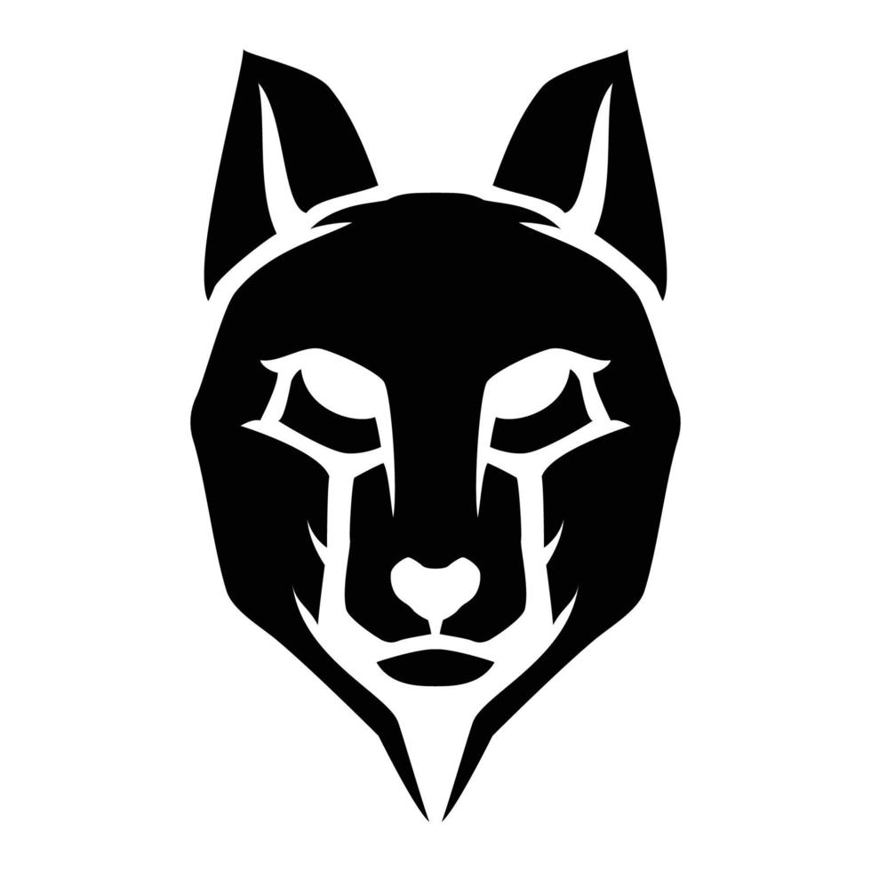 wolf head icon art vector
