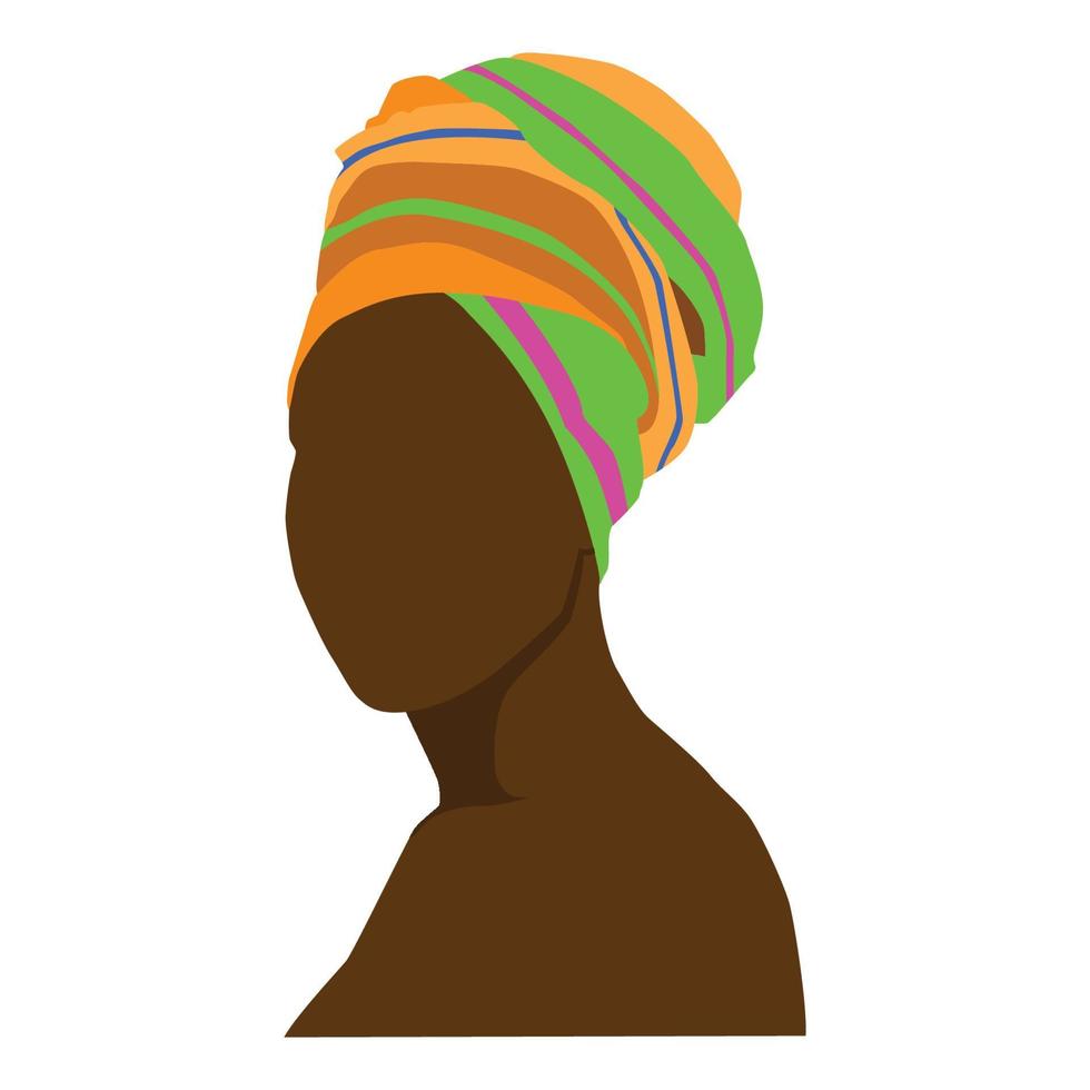 moda de corbata de cabeza de mujer africana vector