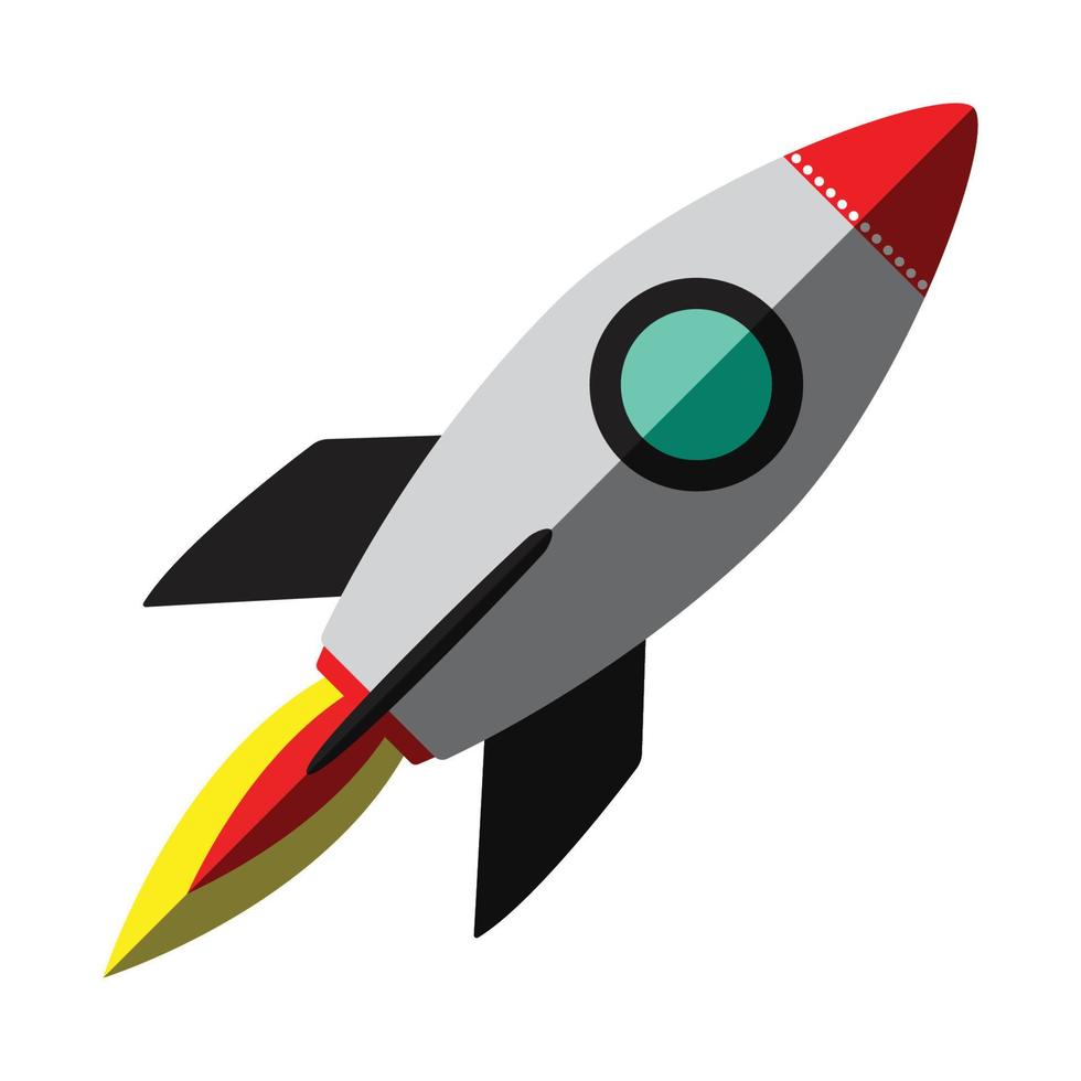 Flying Rocket Art vector