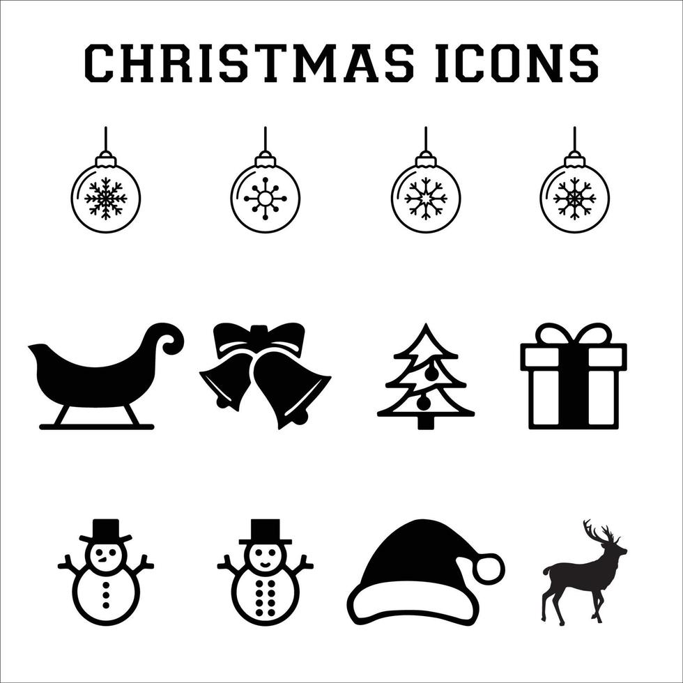 Christmas Icons Illustrations vector