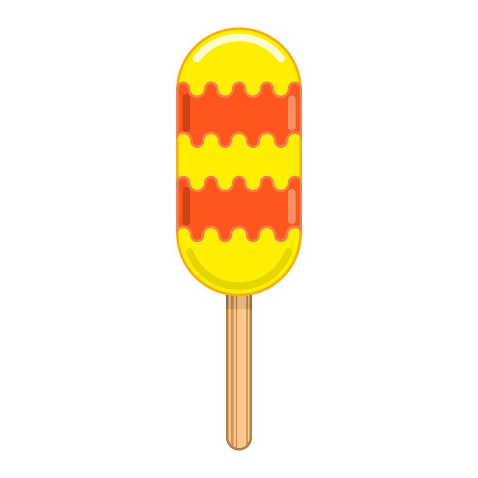 ice cream on a stick flat cartoon isolated vector