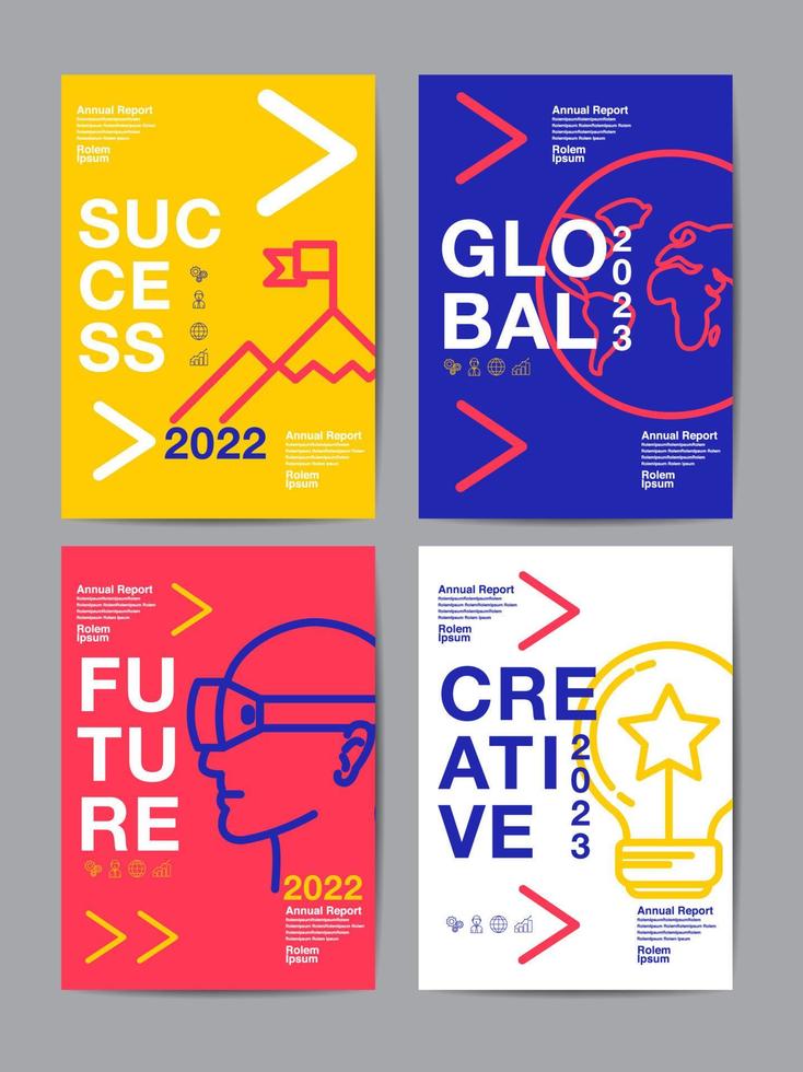annual report 2022,2023 , template layout design, geometric flat design vector
