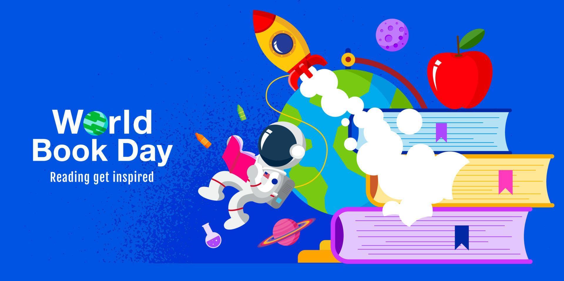 World book day, reading Imagination, back to school vector