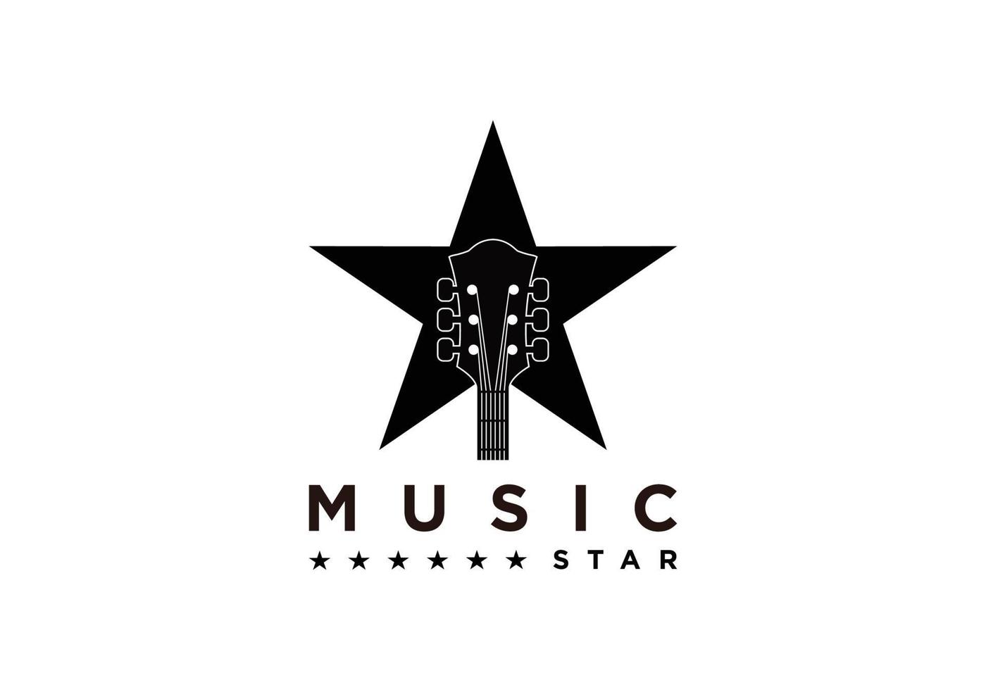 music star logo illustration design vector