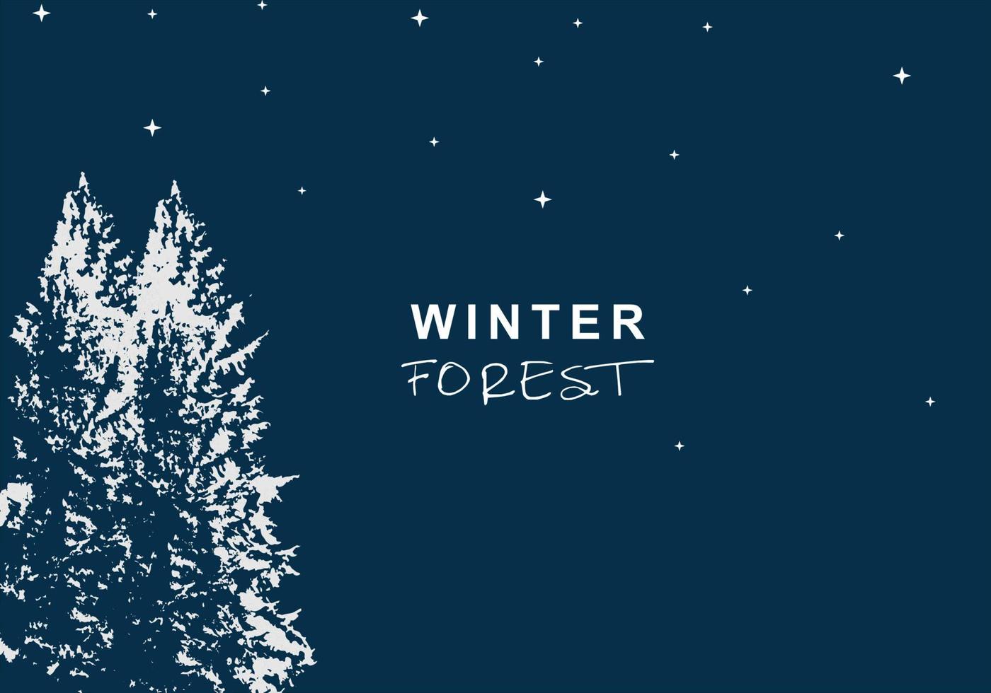 winter forest logo symbol illustration vector