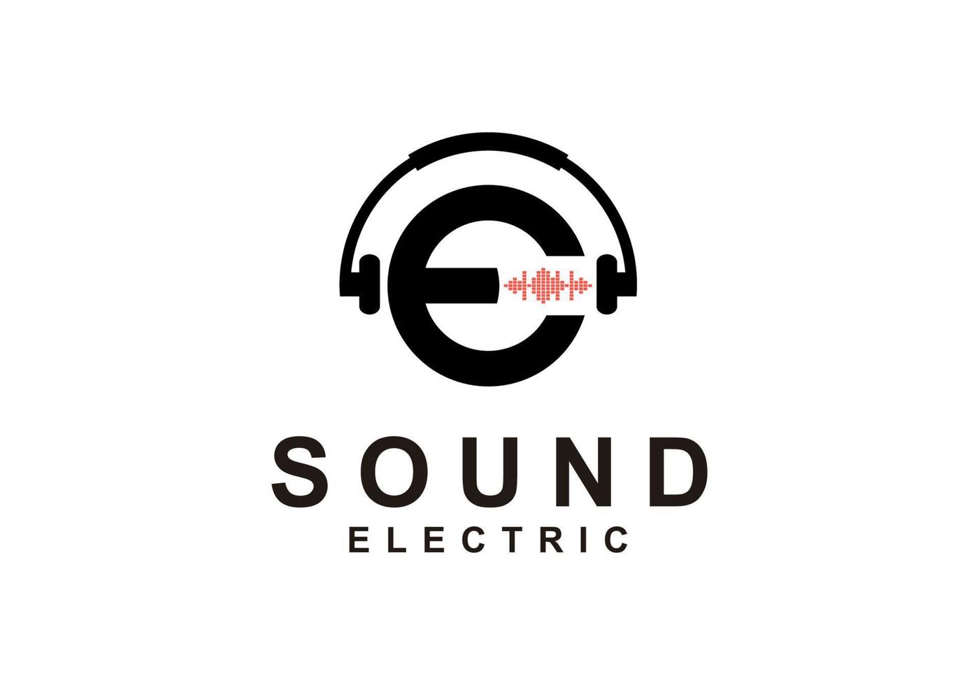 plantilla de diseño de logotipo eléctrico de onda de sonido vector