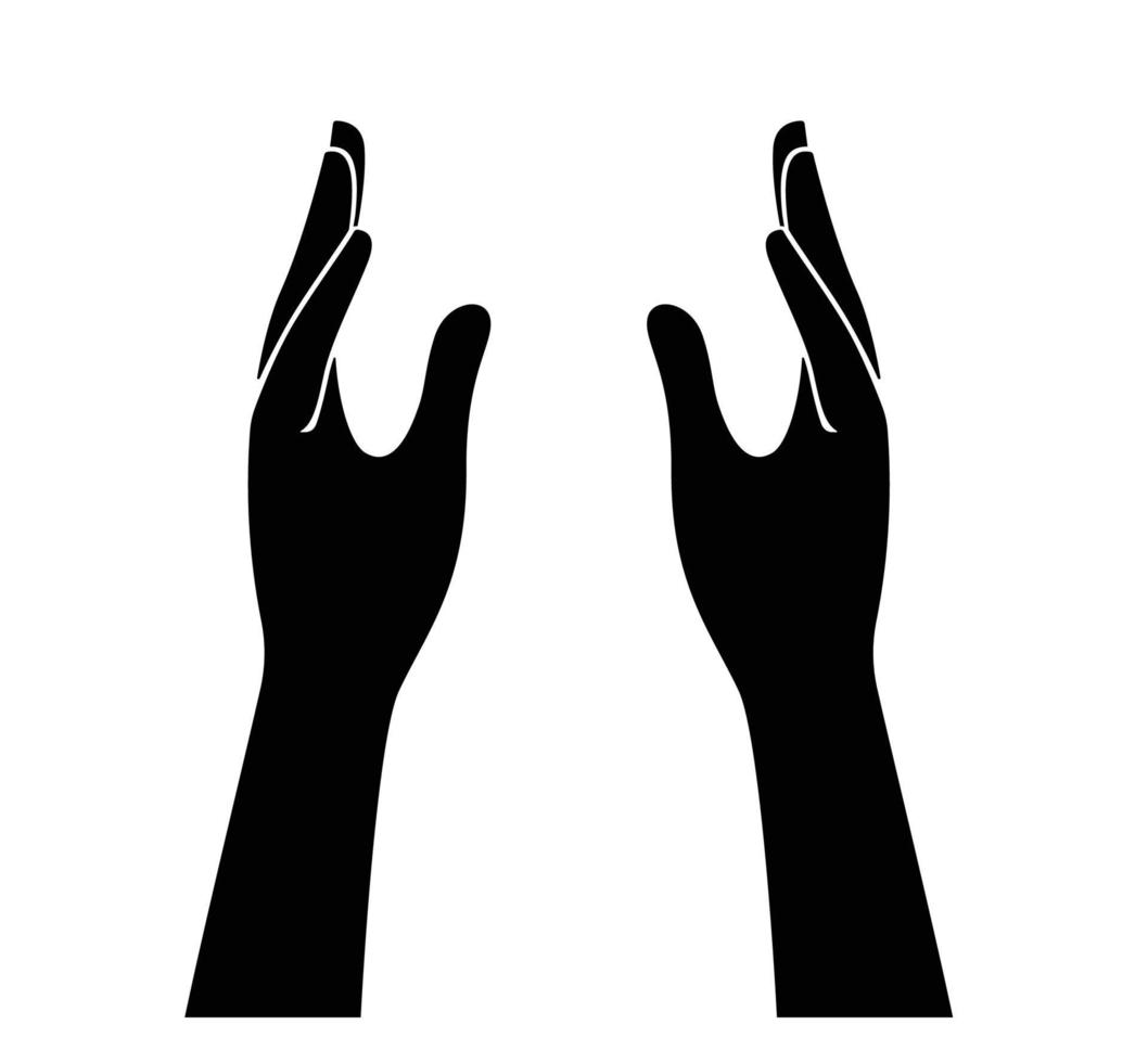 hands holding , hands pray vector