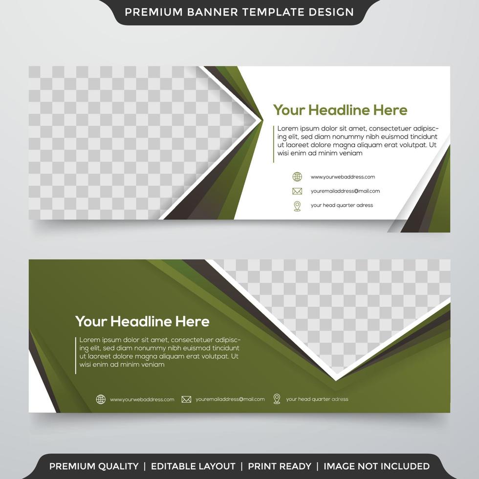 business banner template with modern and abstract style use for corporate ad and promotion poster vector
