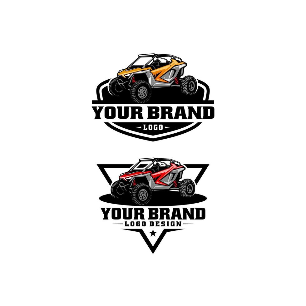 set of off road adventure UTV ATV logo vector