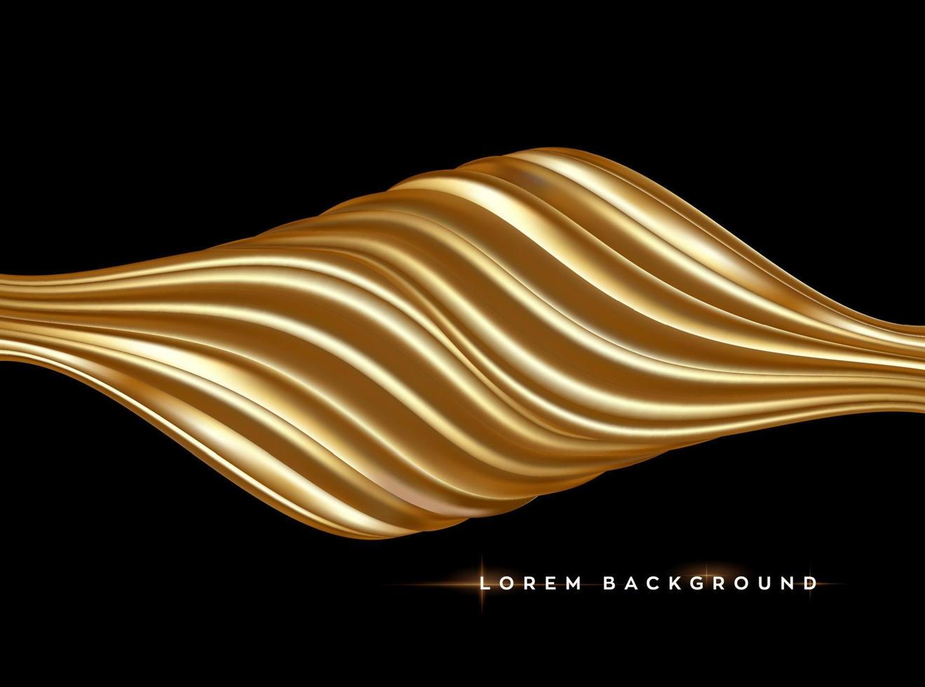 Golden liquid wave background, Dynamic 3d color flow vector element for website, brochure, poster. Colorful wavy vector illustration, Modern background design.