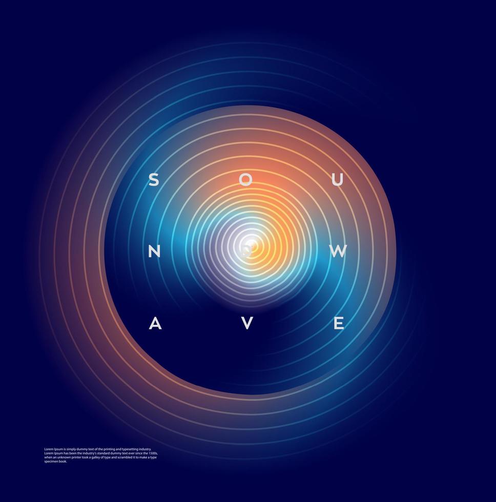 elemento circular de diseño de fondo de cosmos colorido abstracto. vector