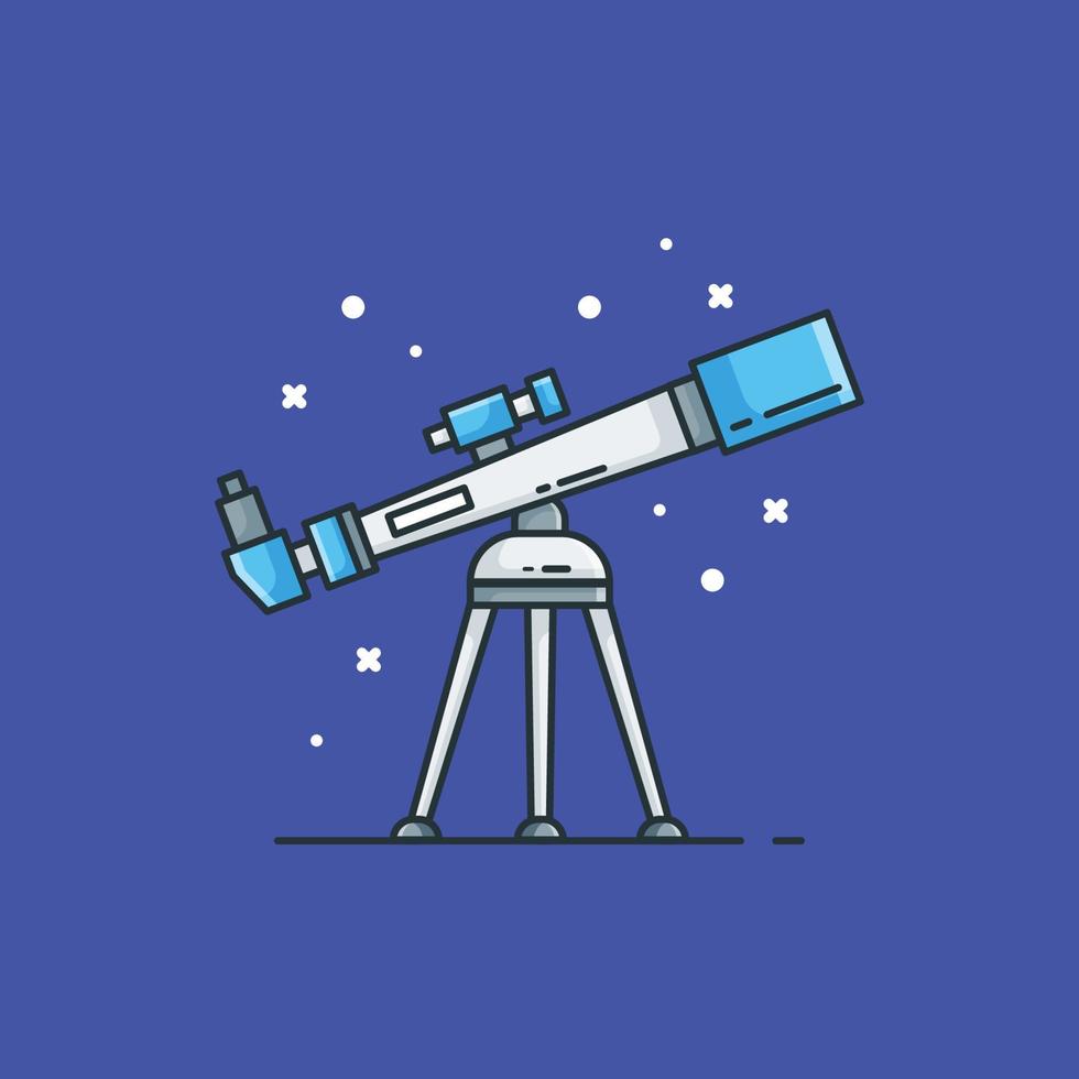 Ilustraciones de telescopio caricatura vector
