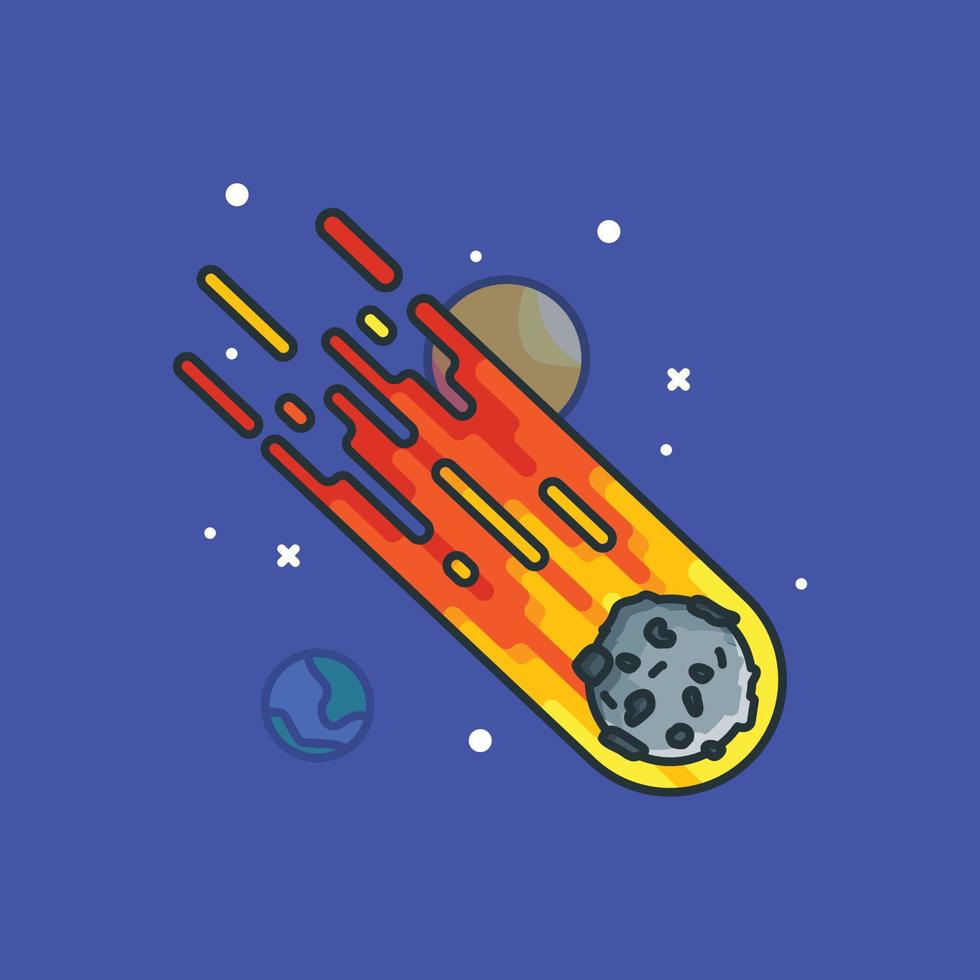 Asteroid Cartoon Illustrations vector