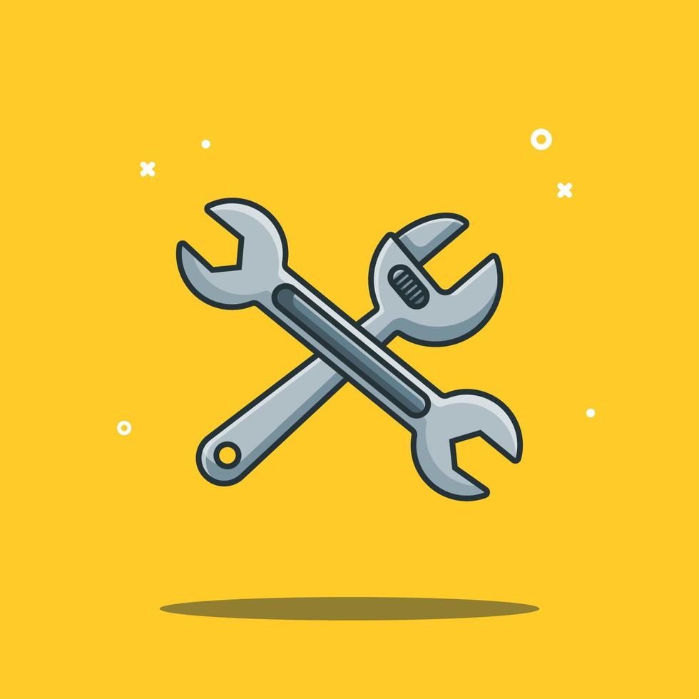 Wrench Cartoon Illustrations vector