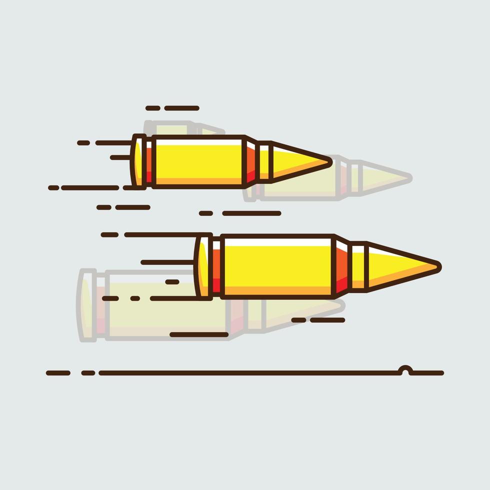 Ilustraciones de bullet cartoon vector