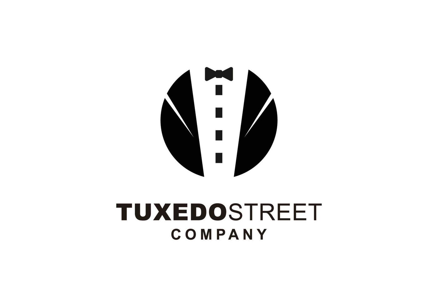 street tuxedo illustration logo design vector