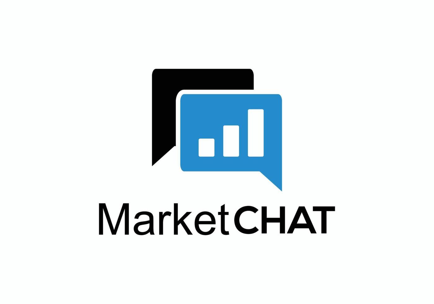 símbolo icono mercado chat logo diseño inspiración. vector