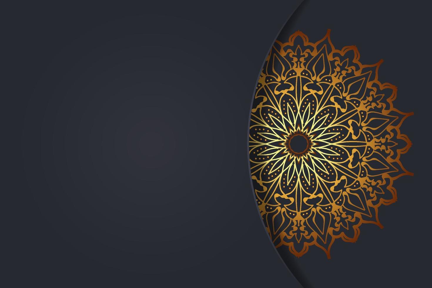 Luxurty mandala style golden pattern background. vector