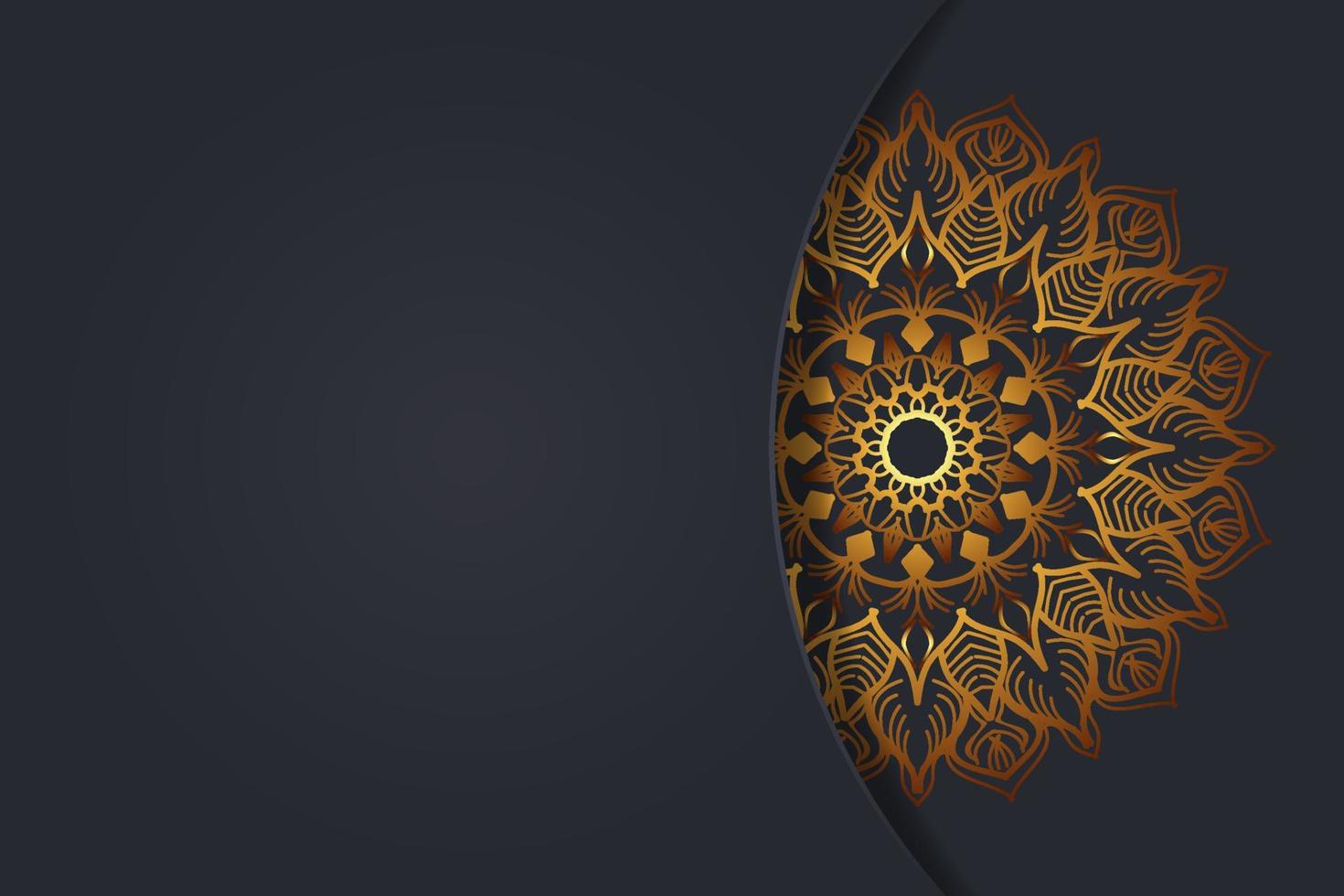 Luxurty mandala style golden pattern background. vector