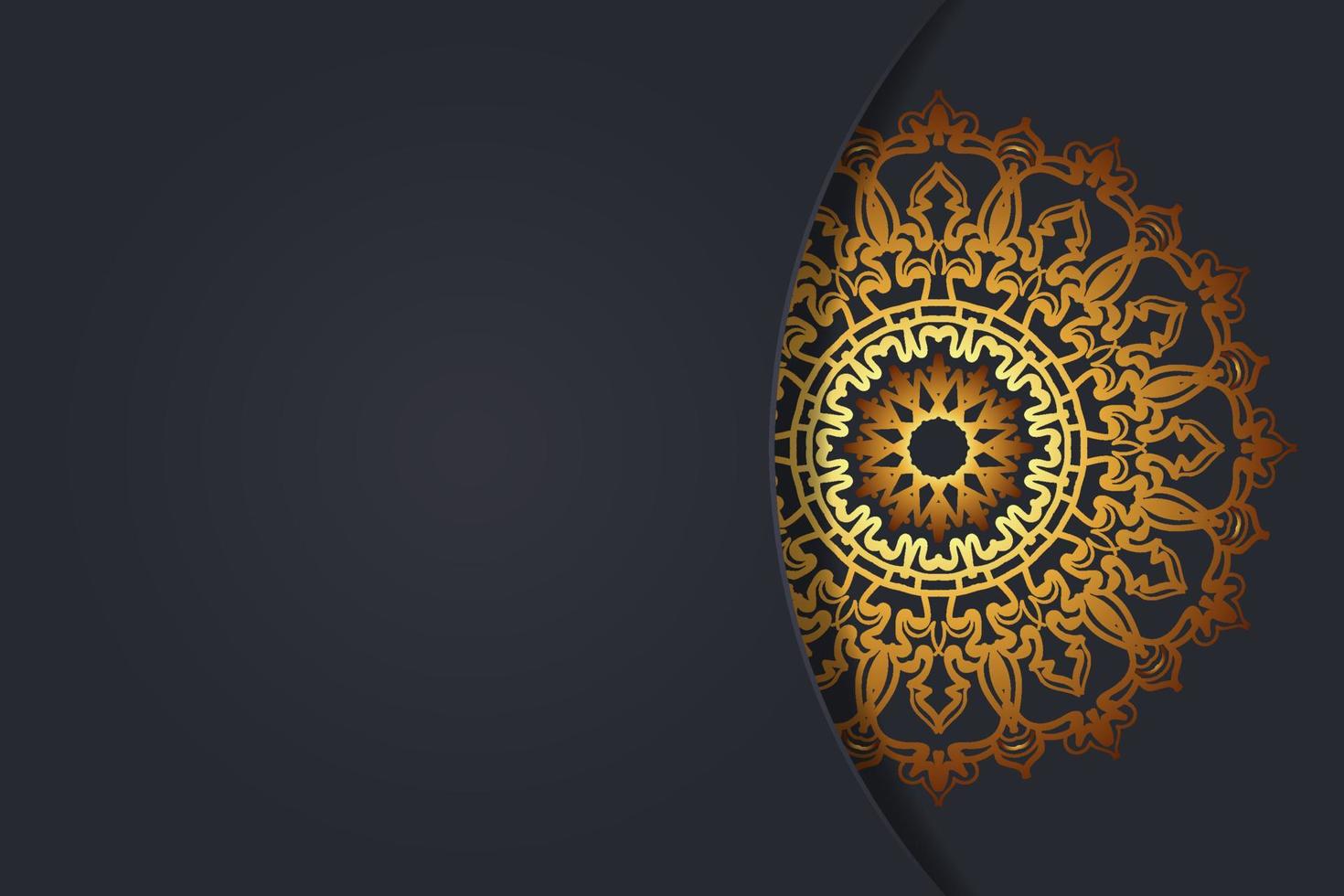 Luxurty mandala style golden pattern background. vector