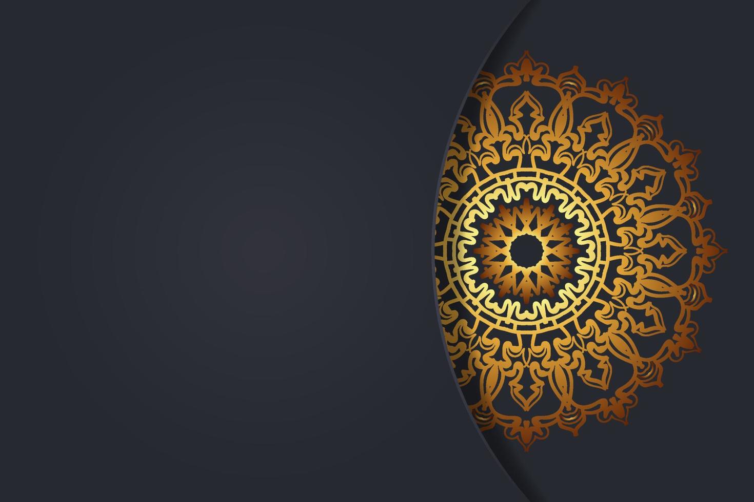 Luxurty mandala style golden pattern background. vector