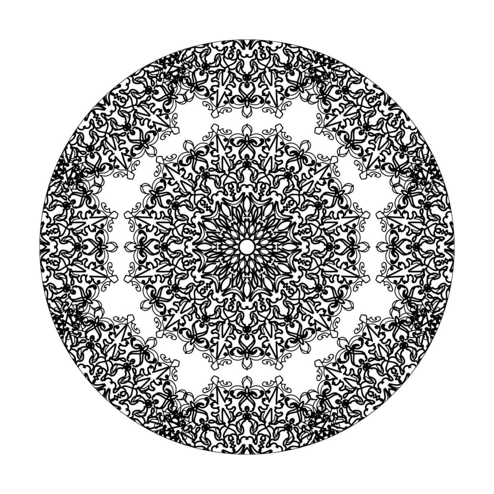 Vector round abstract circle. Mandala style.