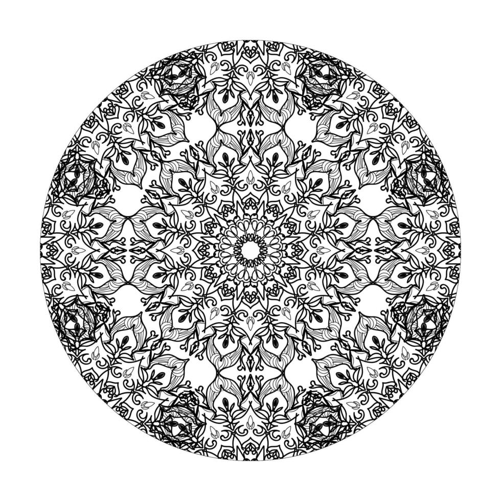 Vector round abstract circle. Mandala style.