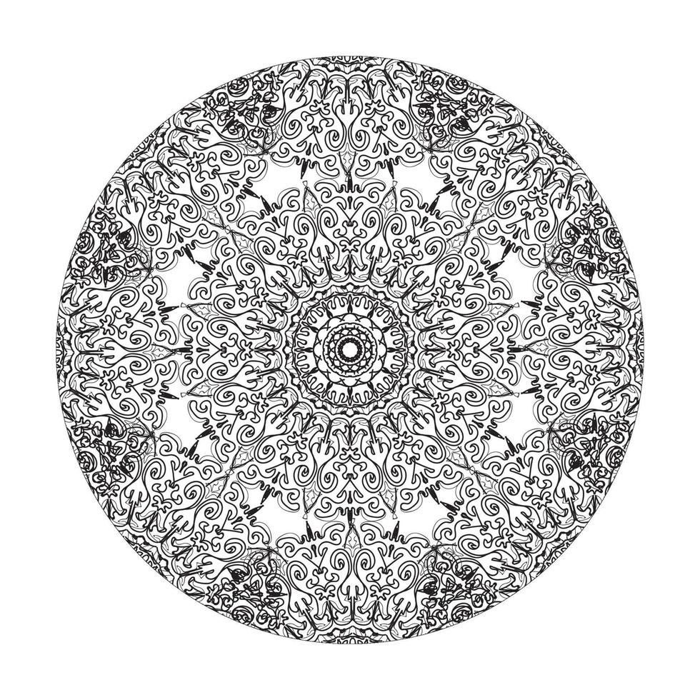 Vector round abstract circle. Mandala style.