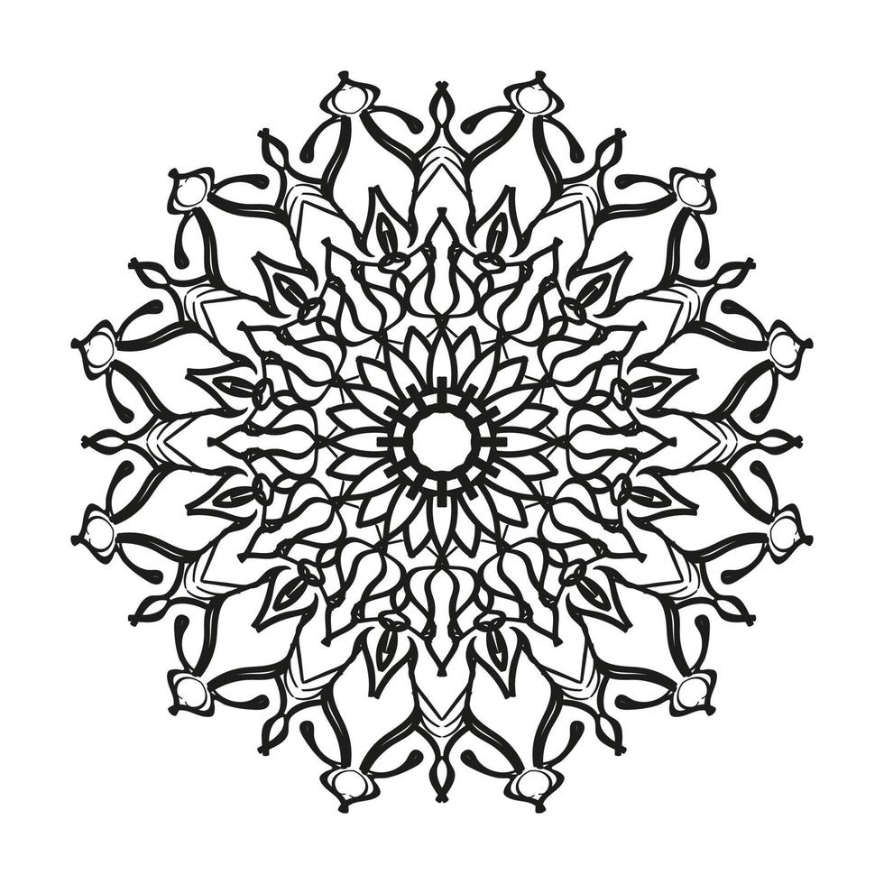 Hand drawn mandala. decoration in ethnic oriental  doodle ornament. vector