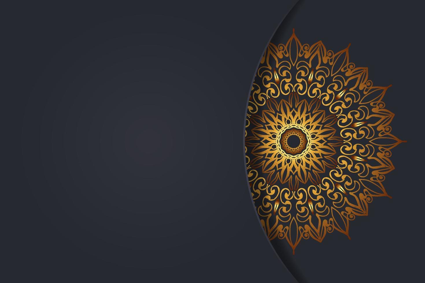 Luxurty mandala style golden pattern background. vector