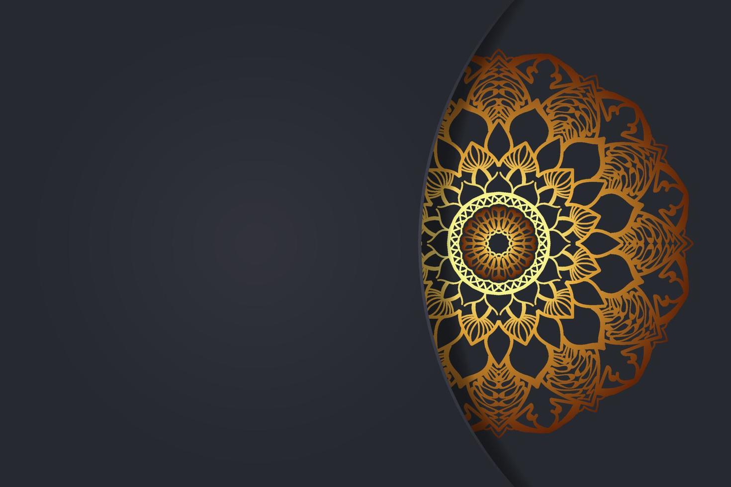 Luxurty mandala style golden pattern background. vector