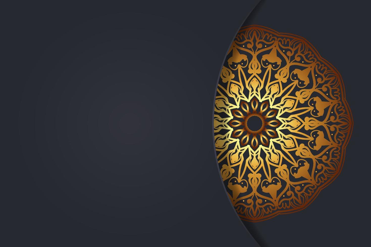 Luxurty mandala style golden pattern background. vector