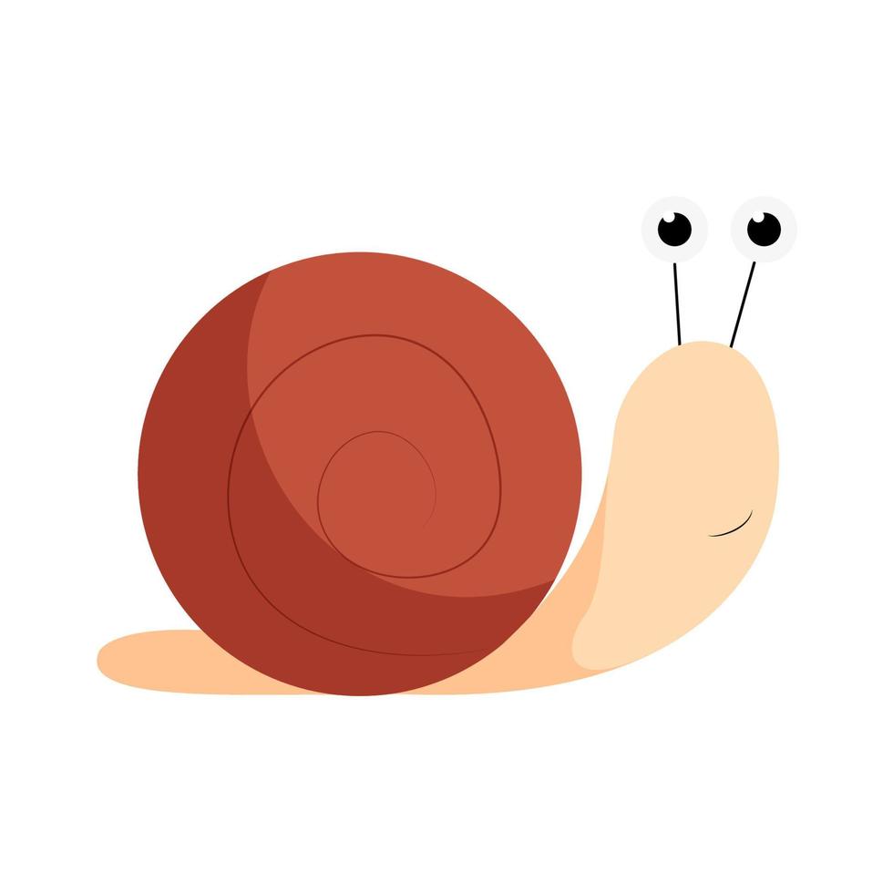 Cartoon snail. Vector illustration.