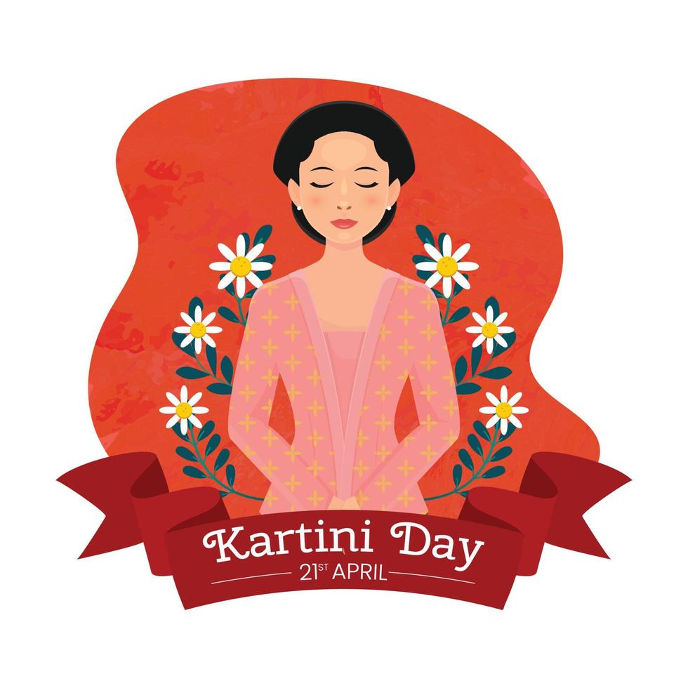 Kartini Day Greeting Celebration vector