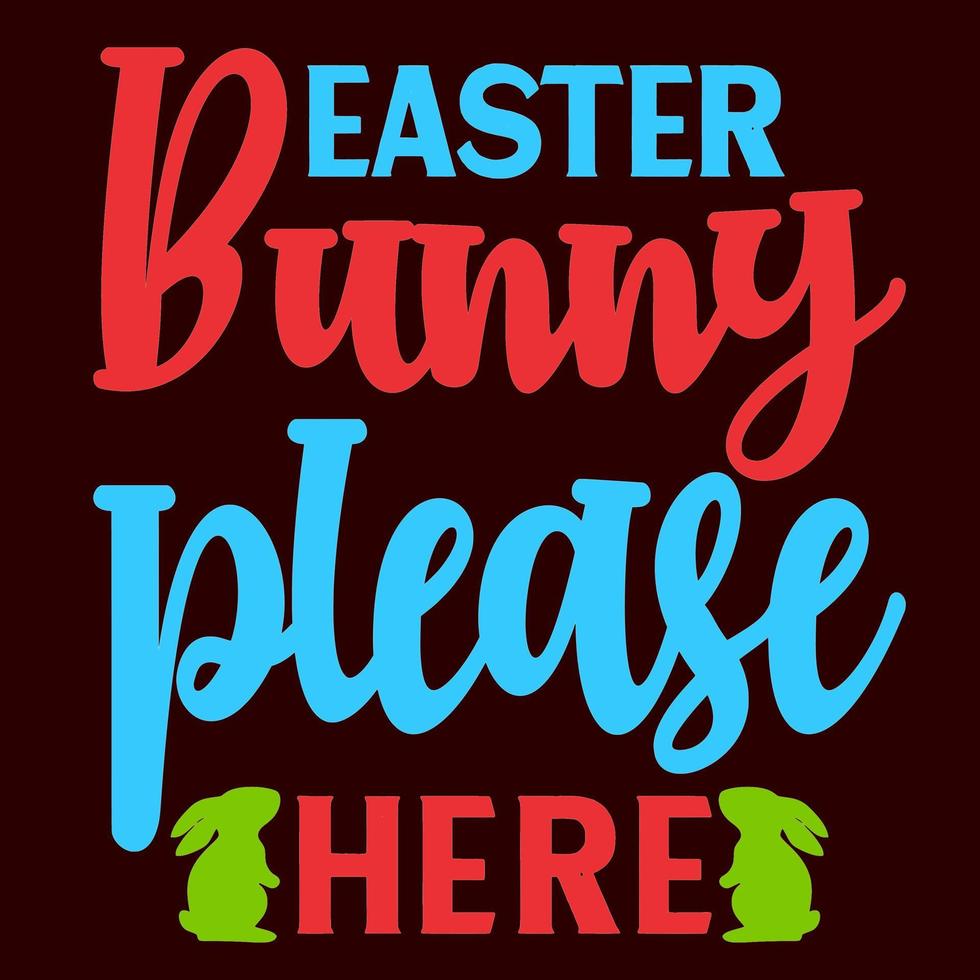 easter bunny please here vector