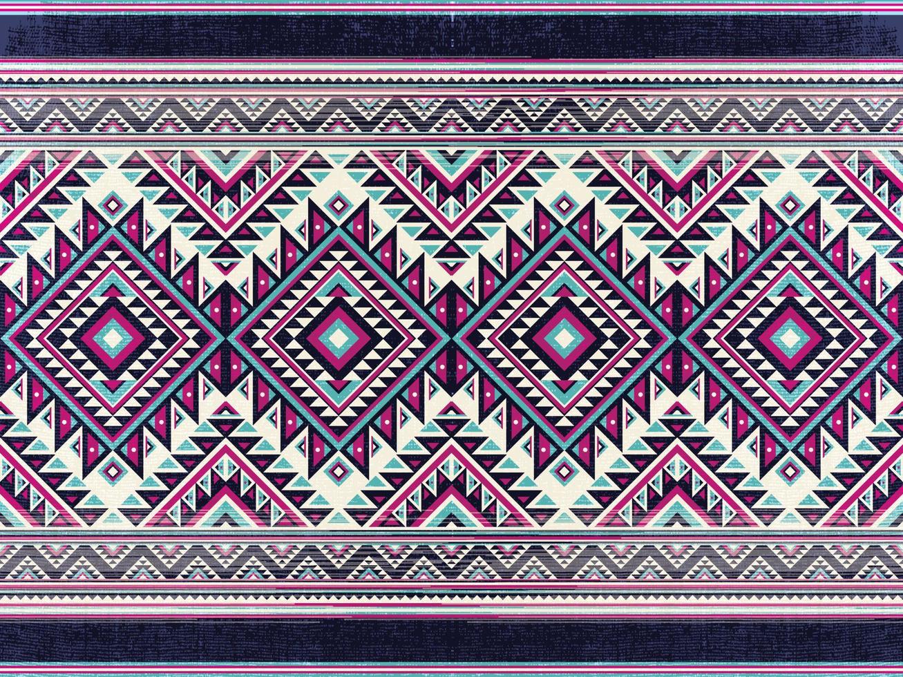 Native american indian ornament pattern geometric ethnic textile texture tribal aztec pattern navajo mexican fabric seamless Vector decoration fashion
