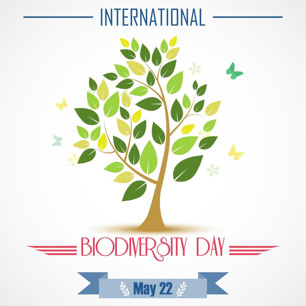 Abstract trees for Biodiversity international day vector