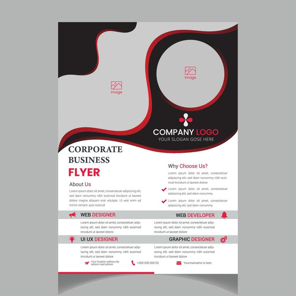unick and professional business flyer design vector