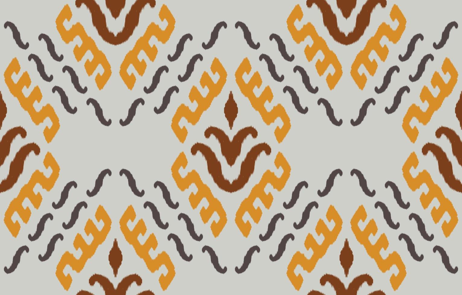 Beautiful Ethnic abstract ikat art. The seamless ogee pattern in tribal, folk embroidery damask style. geometric art ornament print. Design for carpet, wallpaper, clothing, wrapping, fabric, cover. vector