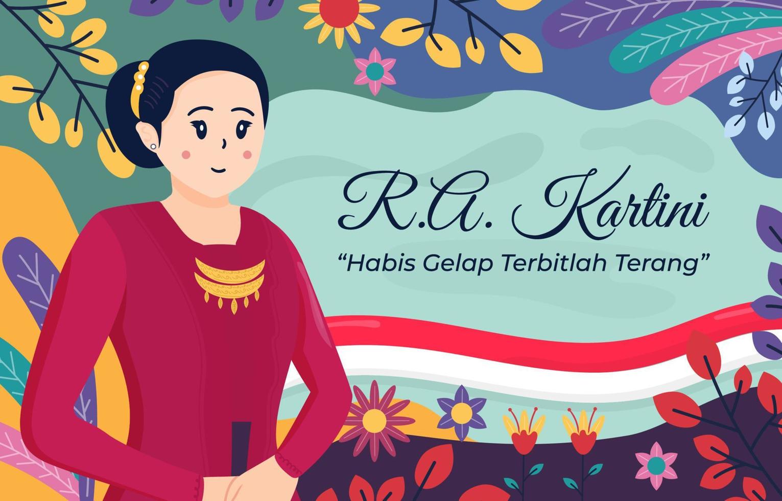 Happy Kartini Day Background vector